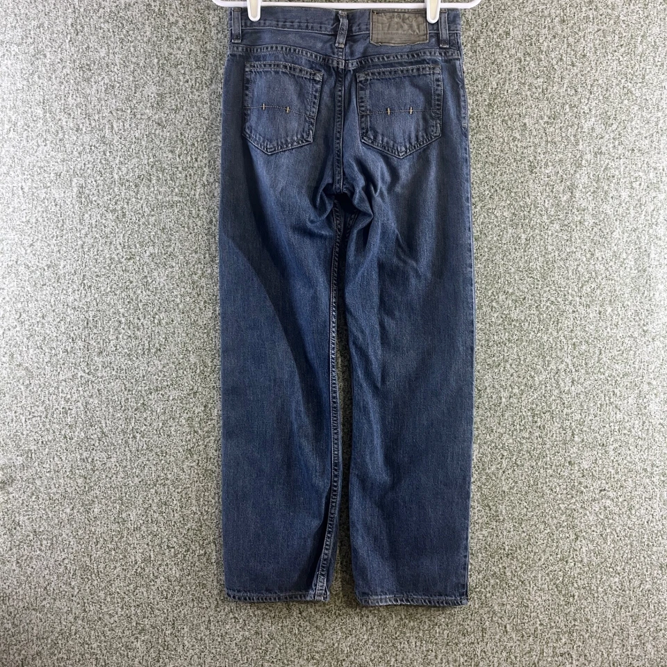Pantalones de mezclilla Polo Ralph Lauren jóvenes niños 14 azules rectos holgados Y2K ropa de calle informales Foto 2 de 4