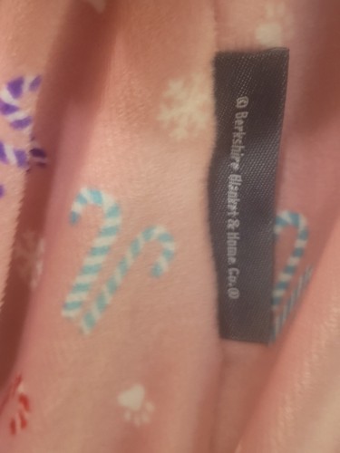 Berkshire Pet Dog Pajamas Soft Flannel LARGE Pink Candy Canes Snowflakes NWT - Picture 8 of 9