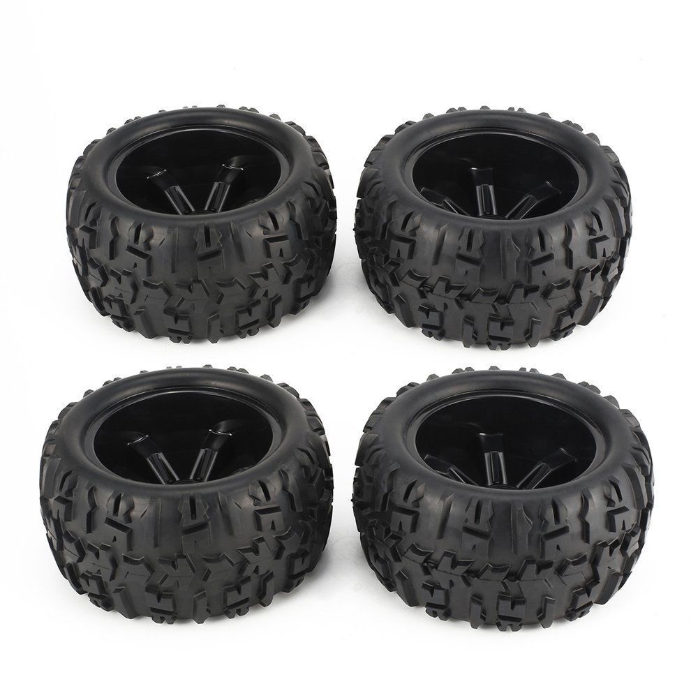 1/8 Rc Monster Truck Wheels Tires Set For Thunder Tiger Mt4
