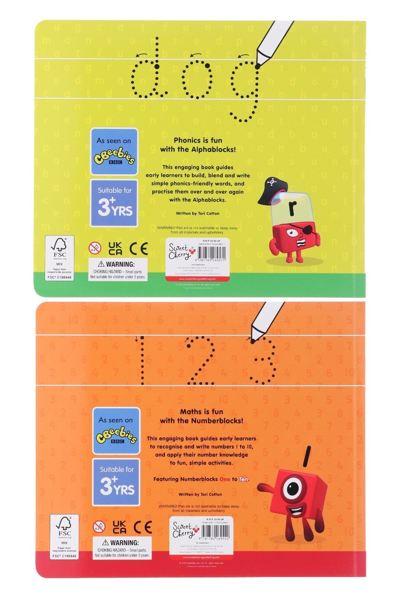 Numberblocks and Alphablocks -: A set of 4 wipe-clean books