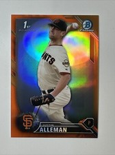 2016 Bowman Draft Justin Alleman 1st Chrome Orange Refractor /25 #BDC-71 Giants