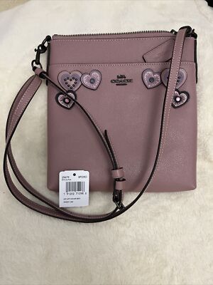 Coach Hayden Foldover Crossbody Clutch With Hearts 31757 Beechwood