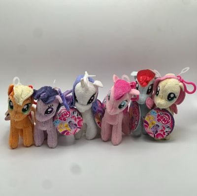 My Little Pony キーホルダー 3体セット 🌈 My Little Pony Plush Keychain Hangers Set Of ALL 6 Ponies NEW