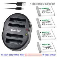 Kastar Battery Dual Charger for Canon NB-6L NB6LH CB-2LY Canon IXY Digital 25 IS
