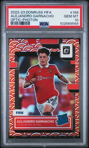 Alejandro Garnacho 2022 Panini Optic Photon Prizm PSA 10 #199 Rookie RC