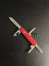 Victorinox Officer Swiss Army Folding Knife “Walter” Red Rostfrei Utility 6 Vtg