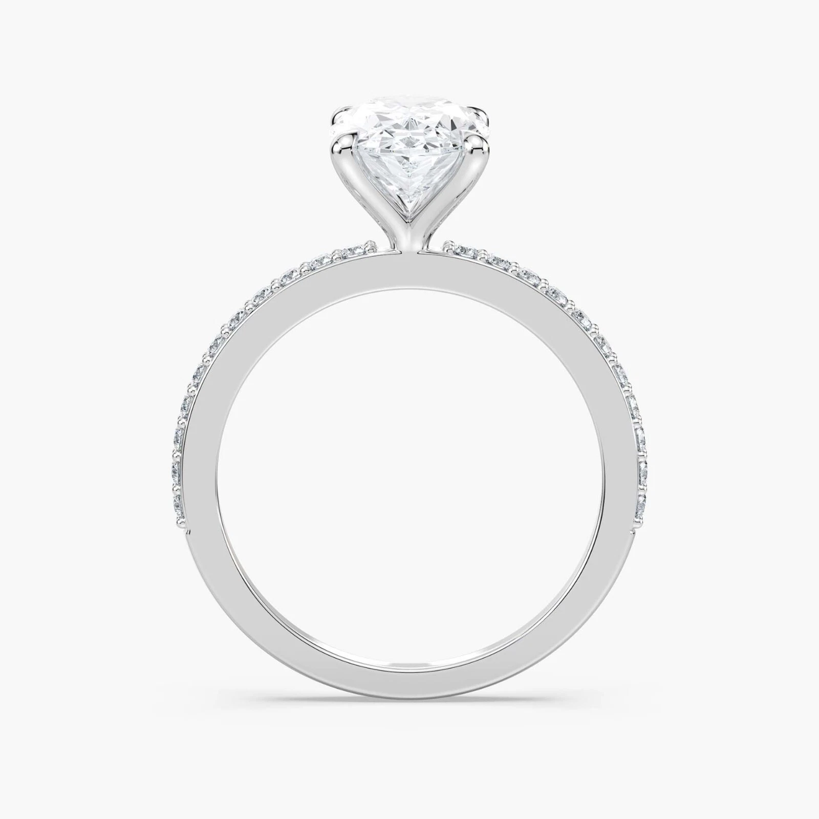 Igi 2.22 ct tcw oval cut lab grown diamond engagement ring 14k white gold image-4