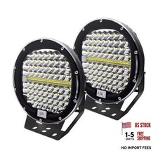 9 Inch Round Led Offroad Driving Light, 2Pcs 408W Super Bright 2PC 408W Black