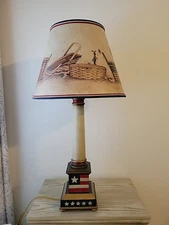 Americana Lamp 30" USA "God Bless America The Land That We Love" Patriotic Rare 