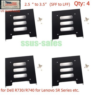 X4 2.5'' to 3.5'' Adapter Bracket Dock SSD Metal Hard Drive Tray Caddy BLK35TO25