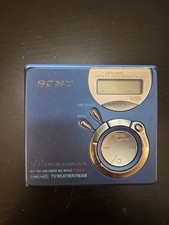 Vintage Sony Blue MiniDisc Walkman MD Player/Recorder MZ-NF610 Tested Working