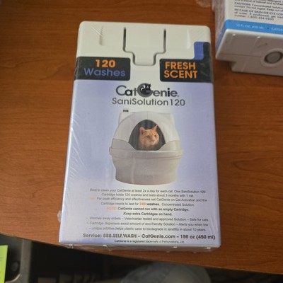 NEW Sealed CatGenie SaniSolution Cartridge Fresh Scent 15oz (120 Washes)