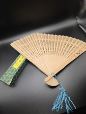 Carved Wooden Folding Hand Fan