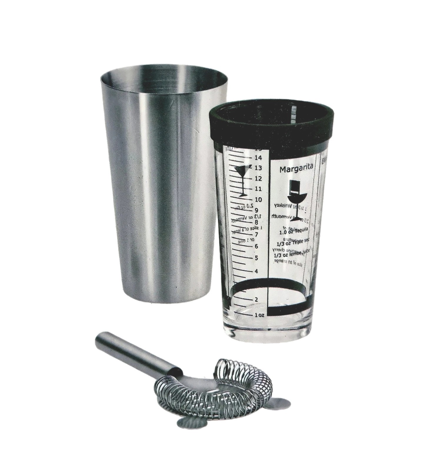 Blomus Boston-Shaker-Set mit Bar sieb Metallbecher Edelstahl 500ml 66730 NEU