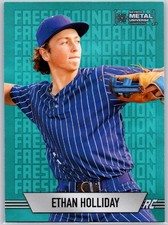 2024 SkyBox Metal Universe Champions #FF-19 Ethan Holliday Fresh Foundation Aqua