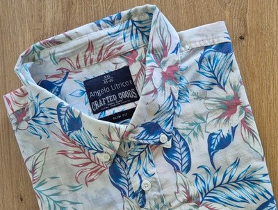 Angelo Litrico C&A Kurzarm Hemd Gr. 45/46, XXL, Florales Muster, 100% Baumwolle
