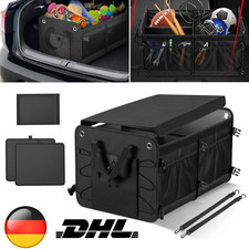 Kofferraumtasche Faltbar Auto Kofferraum Organizer mit Deckel Aufbewahrungsbox