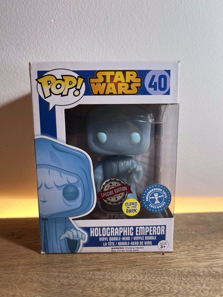 Holographic Emperor Funko Pop #40 In Its Original Box Glow In The Dark (VAULTED)