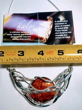 Kalos by Designer Hagit Gorali and Pearly Karpel,Israel ,Glass Orb, Necklace 925