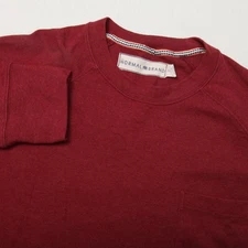 The Normal Brand Shirt Mens XL Burgundy Long Sleeve Pocket Crewneck Raglan Tee