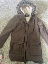 Apt. 9 Brown Jacket with Faux Fur Collar Women's Size Small