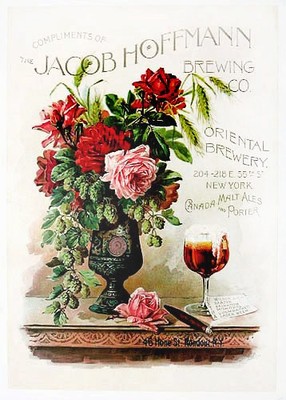 Original 1890s American Advertising Poster - Jacob Hoffmann Brewing Co.