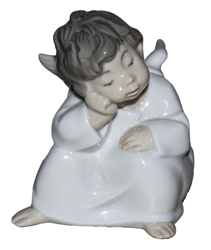 Lladró Figurine Angel Thinking, (4539) 4" No Box