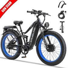 45MPH 60V/35Ah 26" Fat Tire 6000W Peak Dual Motor K801 Electric Mountain Bike