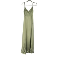NWT Reformation Devora 100% Silk Slip Dress in Artichoke