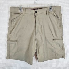 Wrangler Authentics Shorts Mens 36 Outdoor Stretch Nylon Zip Pocket Hiking Trail