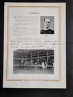 Leon "Bud" Fisher Signed Photo Page - 1920s Texas Tech Basketball