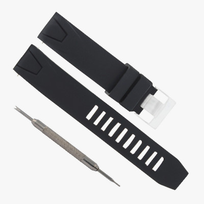 Rubber 20mm Watch Strap For 41mm Omega Seamaster Planet Ocean Spring Bar Remover
