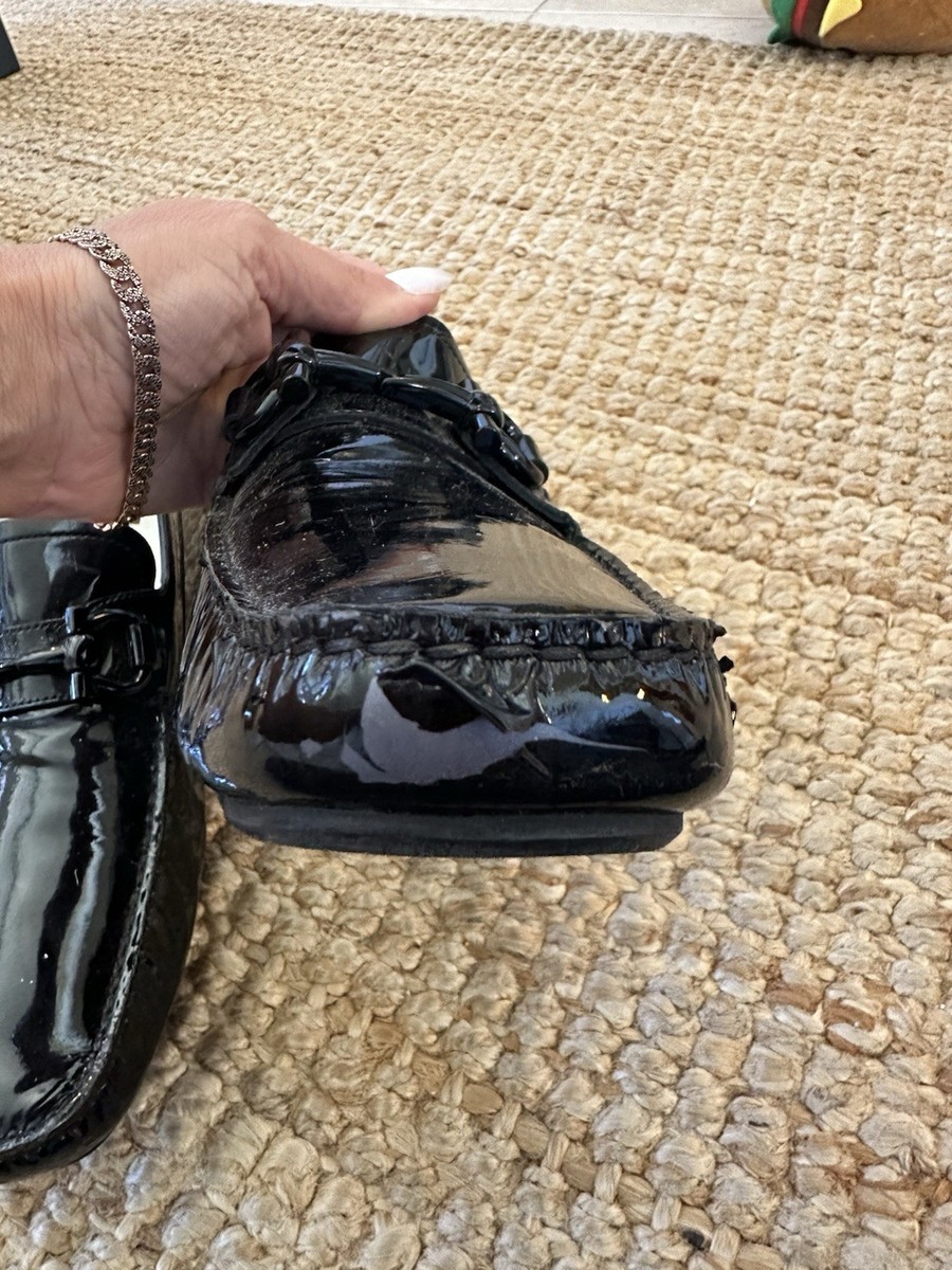 Salvatore FERRAGAMO Patent Leather Loafer Size 10 Salvatore Ferragamo Made in Italy Patent Grosgrain Vamp  main image 4
