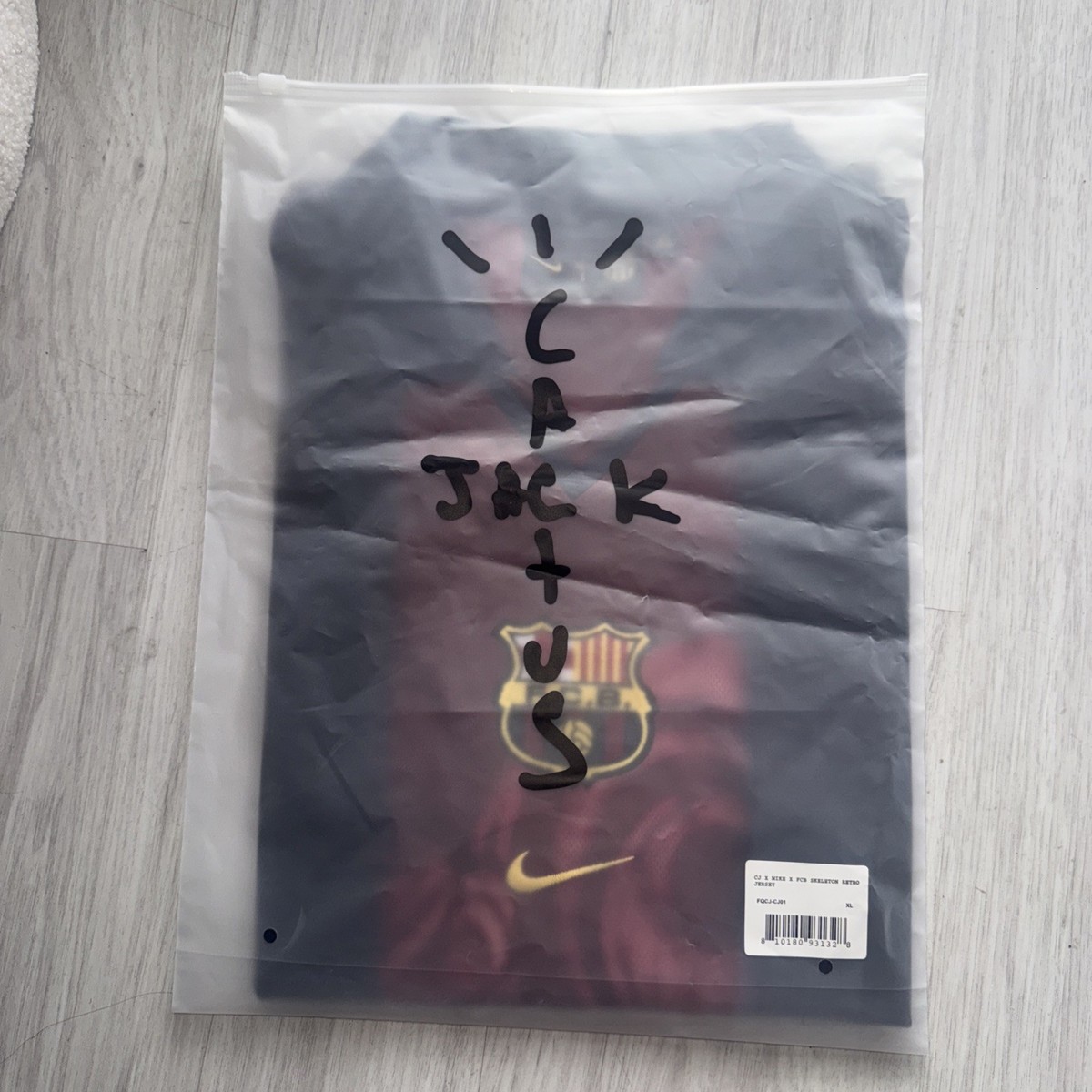 Cactus Jack x Nike x FC Barcelona Retro Jersey • Travis Scott XL