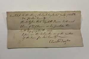 RARE 1811 Bristol Co MA Document Signed Durfee to Judge Hodijah Baylies