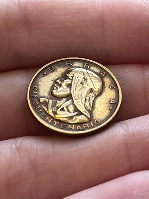 1953 Panama Un 1 One Centesimo Uracca Actual Coin Rare Stunning Tone TB8052*