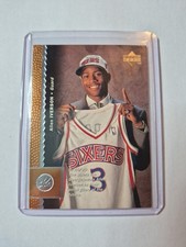 Allen Iverson 1996-97 Upper Deck Rookie Card # 91 76ers. rookie card picture