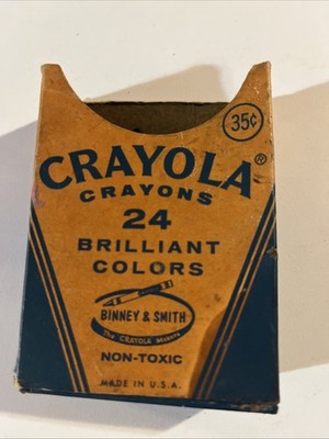 Vintage Binney & Smith Crayola Crayons 24 Pack No. 242 Brilliant Colors Used USA