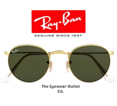 Store Display Rayban Round Metal RB3447 Green G15 Lens Men / Women