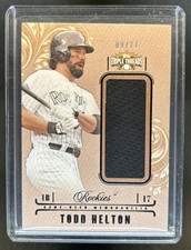 2014 Triple Threads Todd Helton Unity Jumbo Jersey Sepia #/27 Rockies