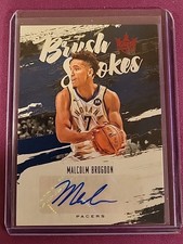 2019-20 Panini Court Kings Brush Strokes Ruby /75 Malcolm Brogdon #BR-MBR Auto
