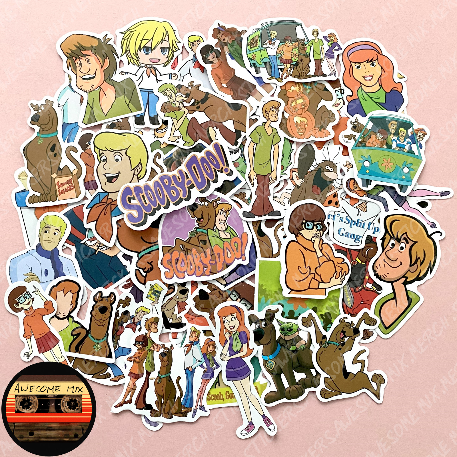50 Scooby Doo Cartoon Stickers * - Scrapbook, Laptop, Consoles, Books, Cases