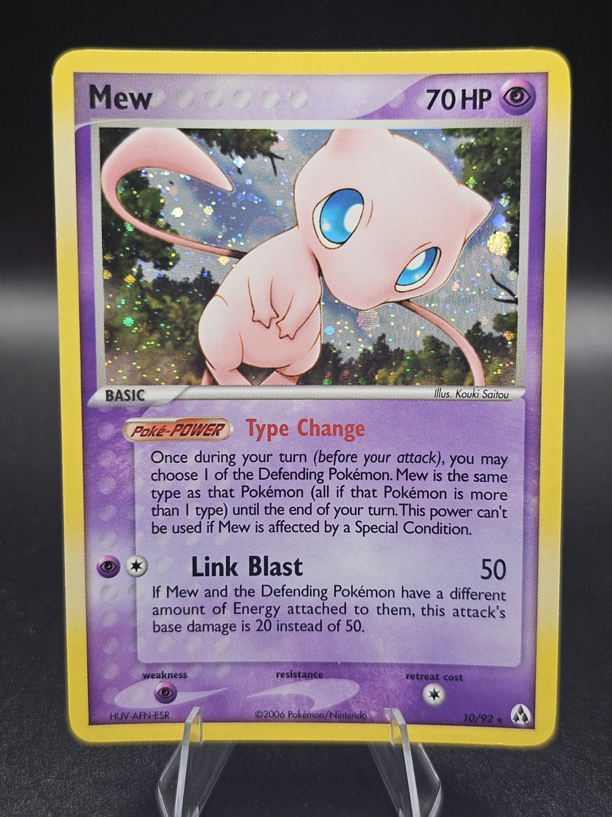 Mew EX Legend Maker Holo Rare Card 10/92 NM