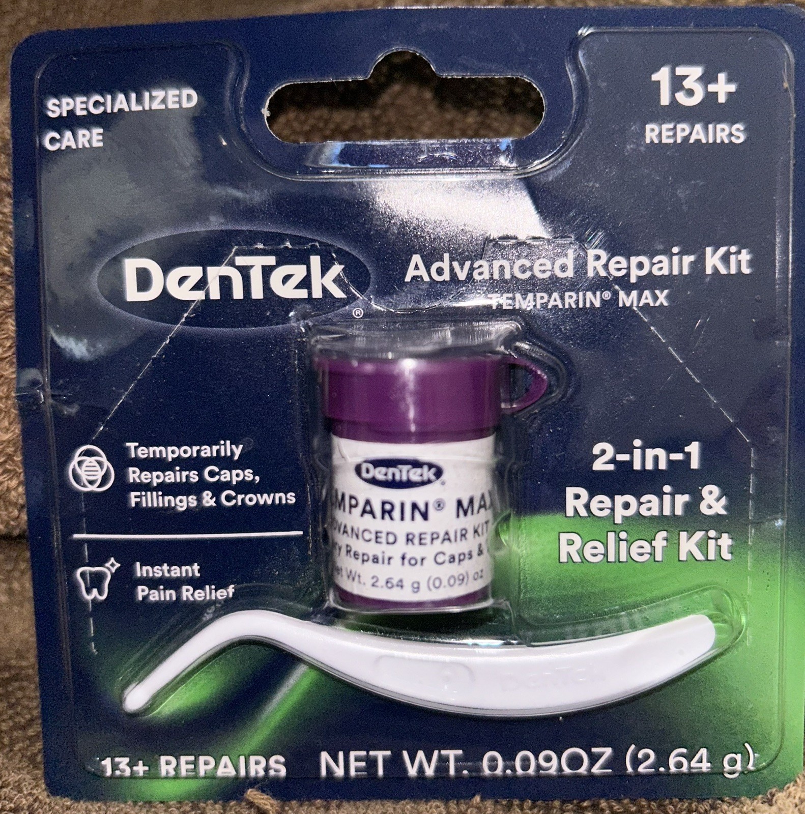 DenTek Temparin Max Repair Kit Pack of 6 Temporary Dental Filling Cap Crown