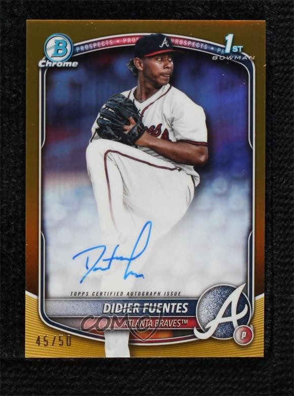2025 Bowman Chrome Prospect Gold Refractor 45/50 Didier Fuentes #CPA-DFU Auto