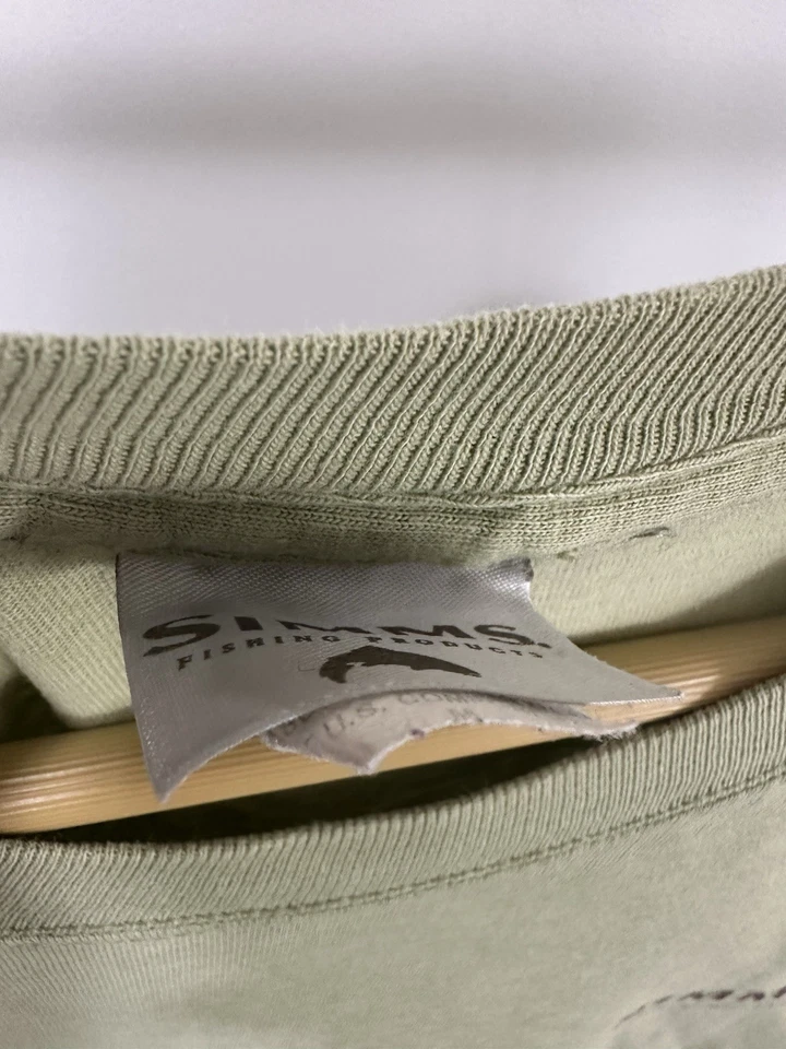 VTG Simms Fishing Products Rainbow Trout Worn Outdoor Camping T-Shirt Size M - Image 3 of 4