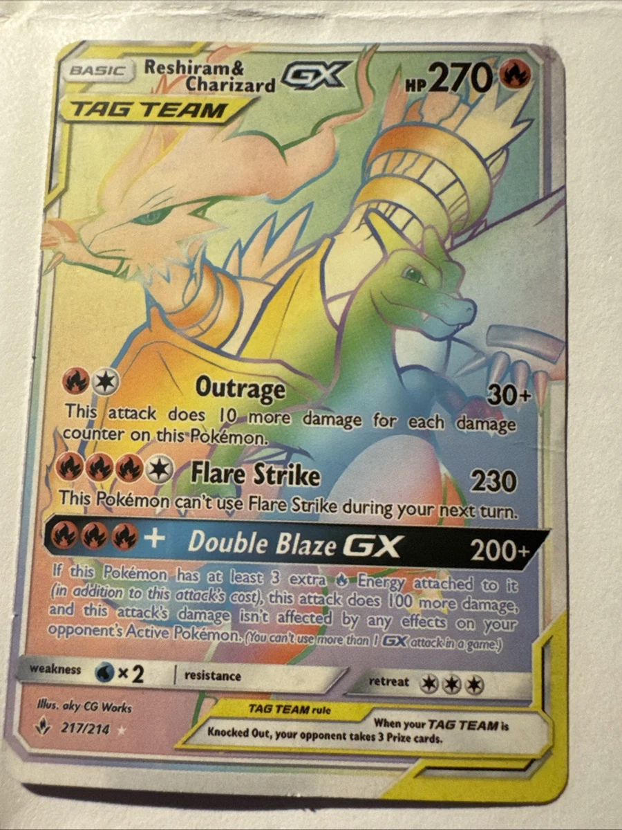 Preços baixos em Reshiram & Charizard GX 217/214 Sm-Unbroken Bonds