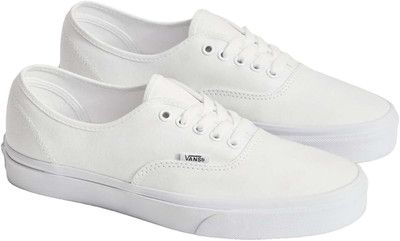 Vans Authentic True White Canvas Skate Shoes Unisex Women 7 Men 5.5 NIB