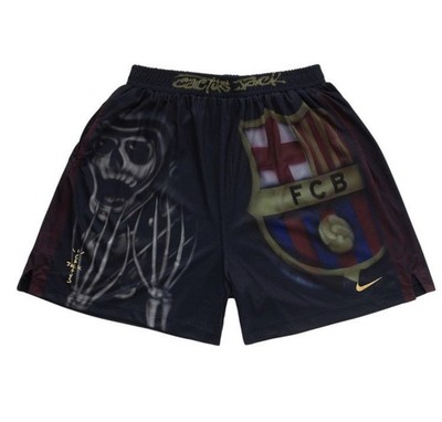 Travis Scott Cactus Jack x Nike x FC Barcelona Skeleton Home Shorts size Medium 