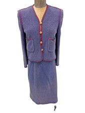Vintage 1970s Castleberry Petites Light Purple Skirt Suit Size 10